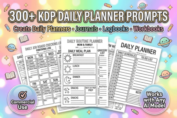 Download 500 KDP Logbook &amp; Planner Prompts - Premium Resources