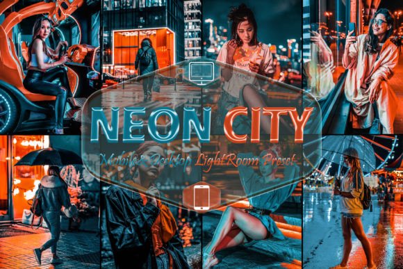 Download 12 Neon City Lightroom Presets, Urban - Premium Bundle
