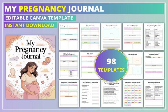 Download My Pregnancy Journal Canva Template - Premium Resources